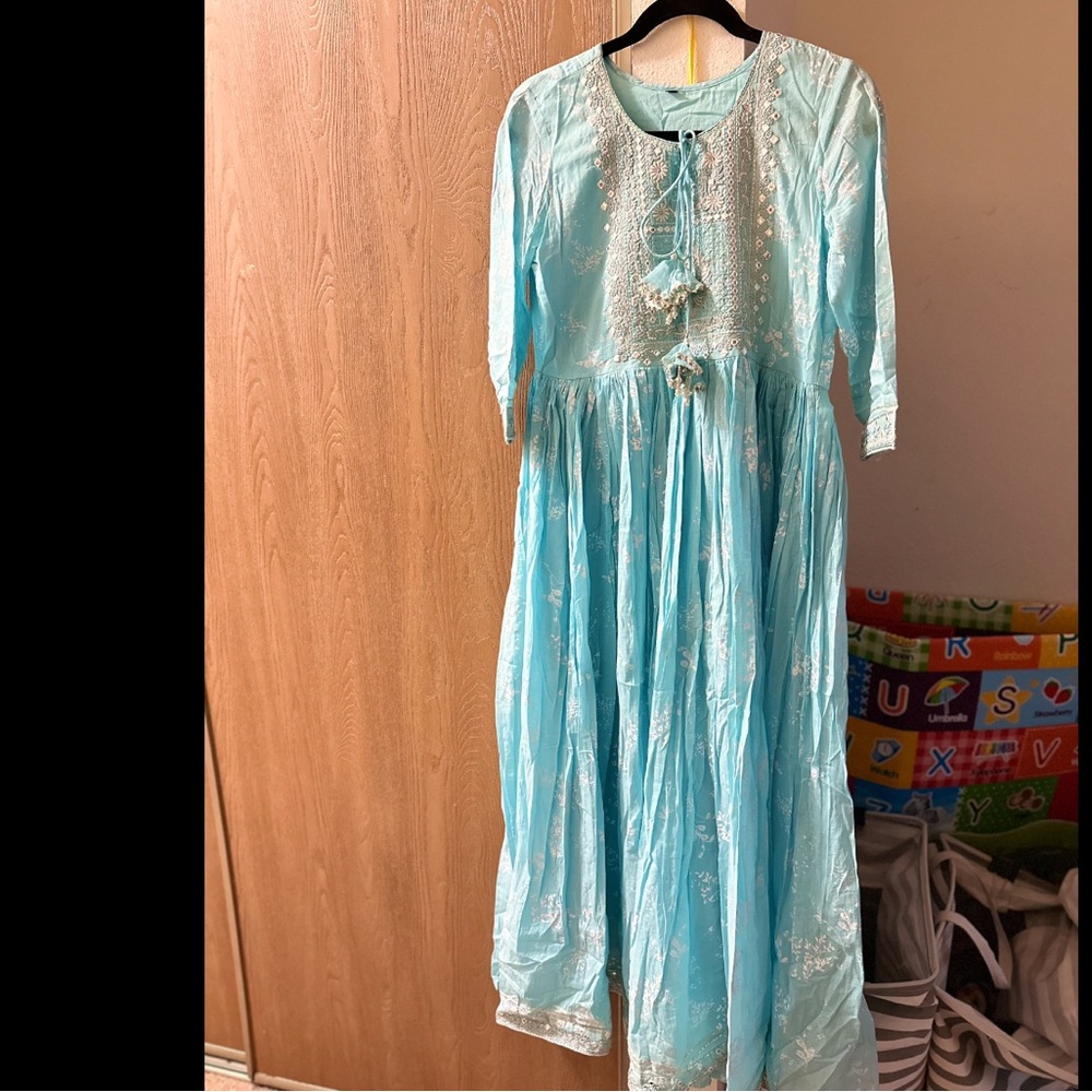 Elegant Blue Traditional Dress